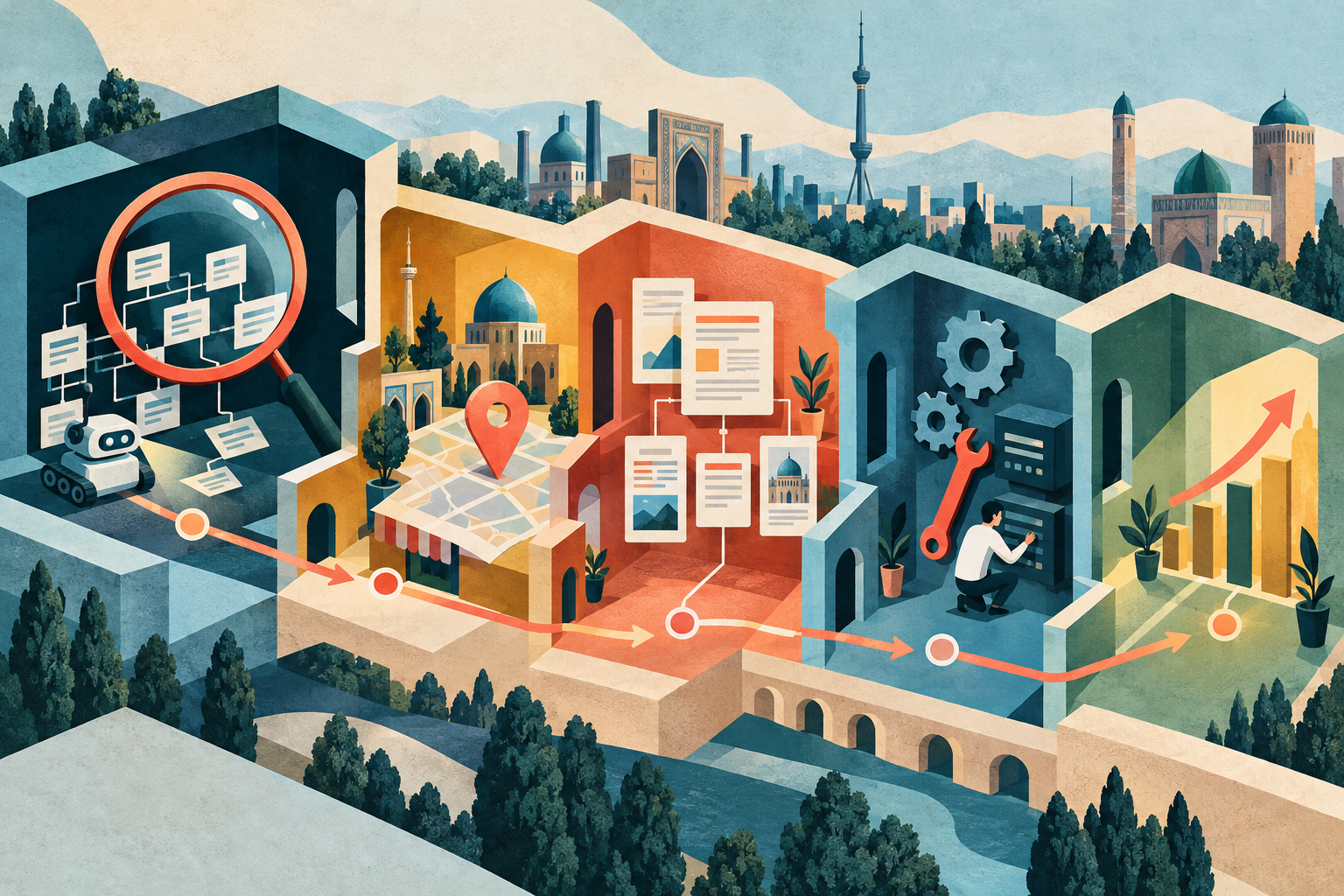 Иллюстрация к материалу: Как выбрать SEO-агентство в Ташкенте: техническая проверка и путь до заявки